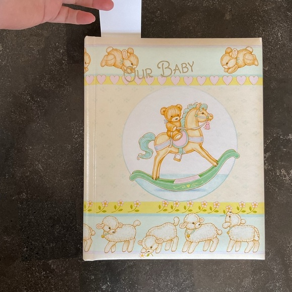Vintage 80s Hallmark Keepsake Album adopted child baby memory book unisex - Picture 2 of 16